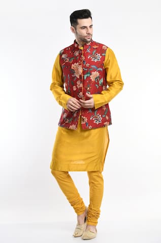 Floristry Printed Bundi & Kurta Set 