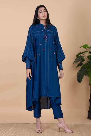 Chambray & Co. Zairi Thread Embroidered Kurta & Pant Set 