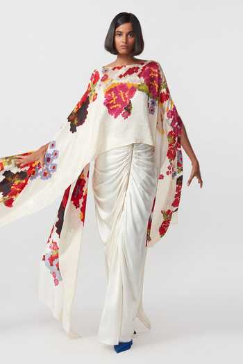 Saaksha & Kinni Printed Kaftan Cape 