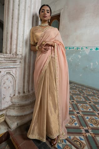 Sheela Suthar Border Embroidered Saree With Running Blouse 