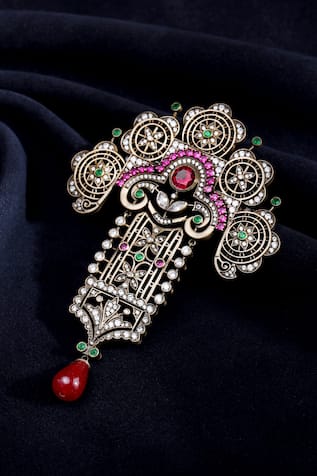 Victorian Themed Embellished Brooch 