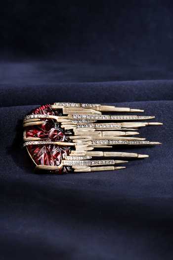 Cosa Nostraa Dangler Embellished Brooch 