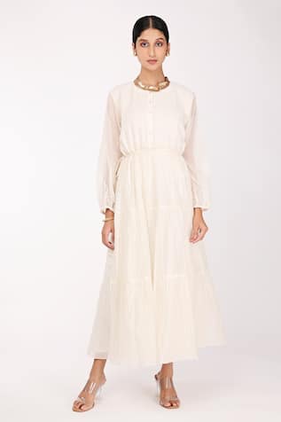 Chanderi Maxi Dress 