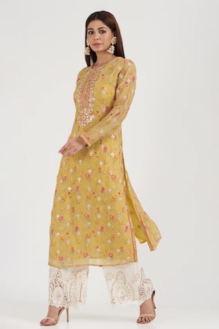 Gopi Vaid Nargis Floral Pattern Tunic 