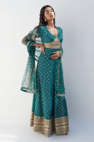 Nadima Saqib Resham & Mirror Embroidered Anarkali 