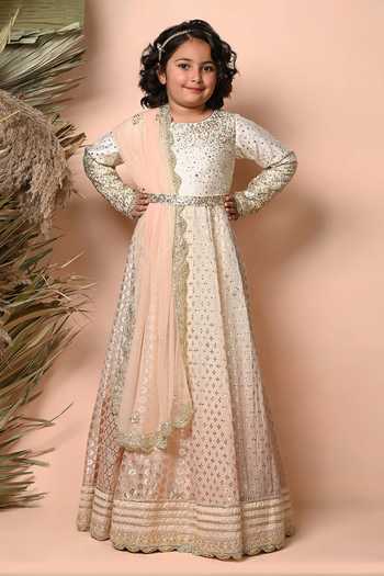 Priyanka Jain Chanderi Ombre Kalidar Anarkali With Dupatta 