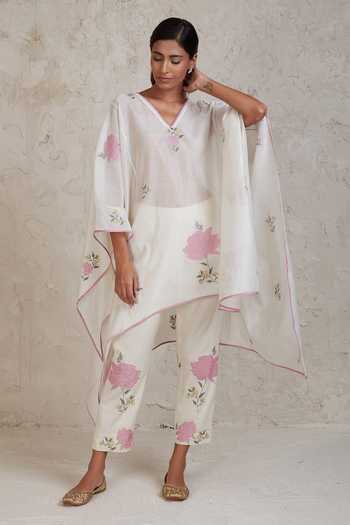 Sue Mue Isra Chanderi Patchwork Kaftan & Pant Set 