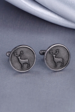 Cosa Nostraa Daring Deer Carved Cufflinks