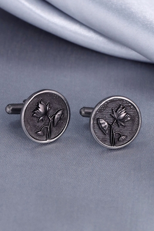 Cosa Nostraa Lotus Magic Carved Cufflinks