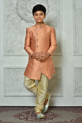 Flora Pattern Overlap Sherwani 