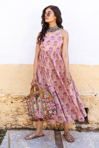 New Stylist Mauve Churidar Suit with Printed Work LSTV113476