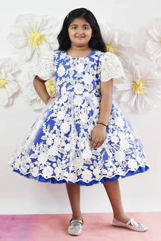 Floral Lace Net Dress 