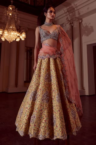 Mrunalini Rao Nemali Lata Zardozi Work Bridal Lehenga Set 