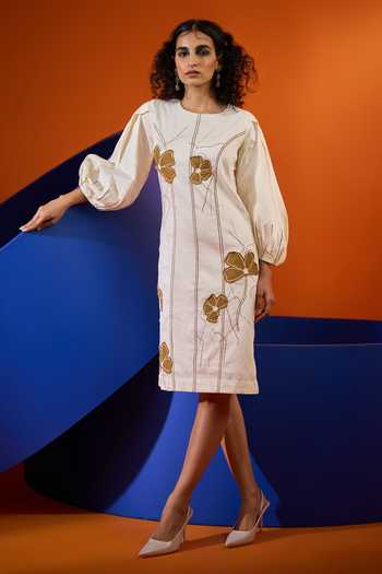 The Dramebaaz CO Cotton Embroidered Dress 