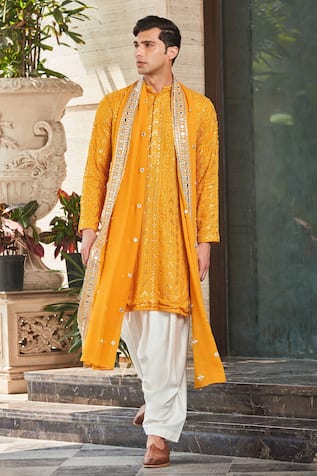 Bohame Dhruva Floral Bloom Chikankari Embroidered Kurta Set 