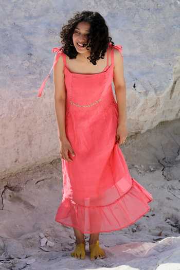 Tatwa Sleeveless Pintuck Dress 