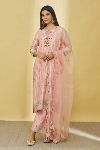 Surbhi Shah Dori Embroidered Kurta Pant Set 