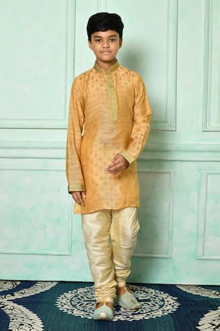 Embroidered Kurta & Churidar Set 
