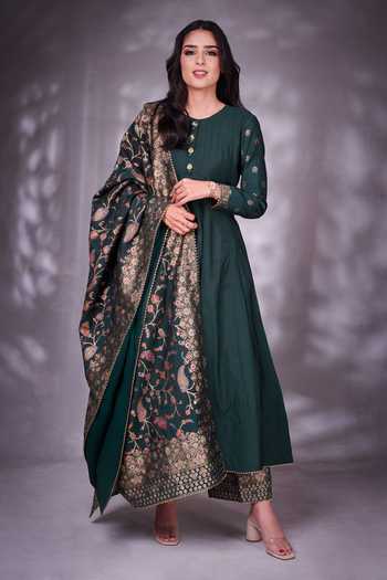 Safaa Woven Anarkali Set 