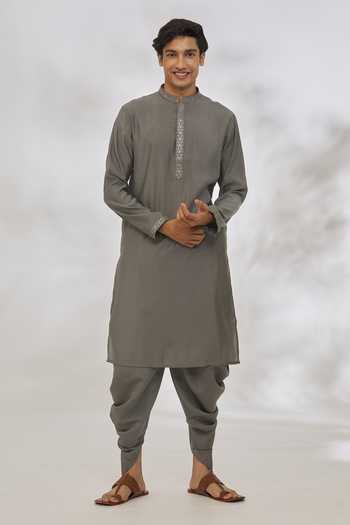 Manish Nagdeo Sequin Placket Embroidered Kurta Set 