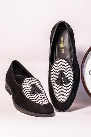 Palatine Argyle Chevron Pattern Loafers 