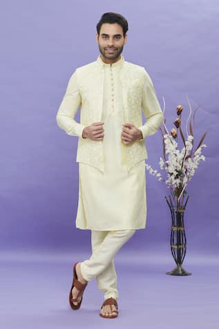 Geometric Printed Yellow Bundi 