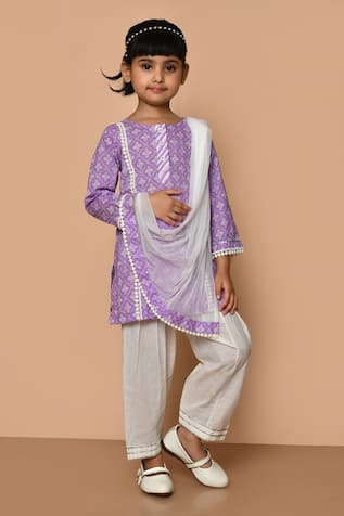 Geometric Hand Block Print Kurta Set 