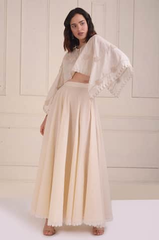 Shwetanga Organic Cotton Top & Sharara Set 