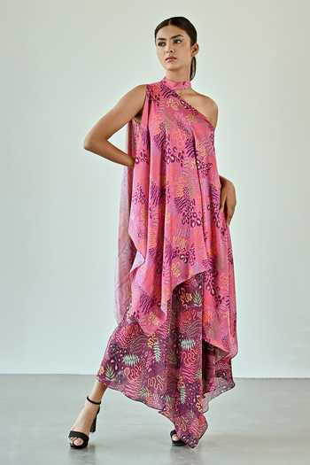 K-Anshika Botanical Print Layered Dress 