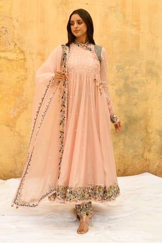 Label Niti Bothra Embroidered Angarkha Anarkali Set 
