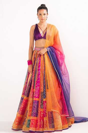 Cedar & Pine Block Print Lehenga Set 