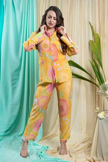 Seams Pret And Couture Marine Print Shirt & Pant Set 
