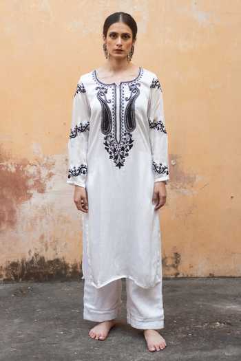 Avaasya Jaipur Cotton Silk Kurta & Pant Set 