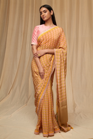 Masaba Chanderi Silk Striped Wallflower Saree