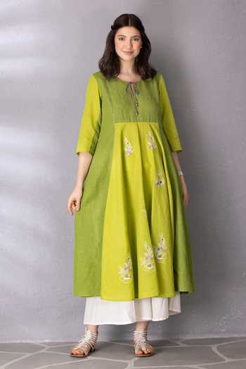 Tanu Malhotra Colour Block A-Line Tunic & Pant Set 