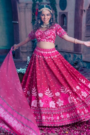 Show Shaa Floral Print Lehenga Set 