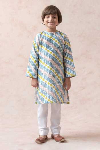 Thetaa Geometric Print Kurta Set 