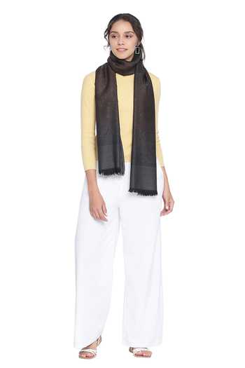 Shingora Leaf Woven Pattern Shawl 