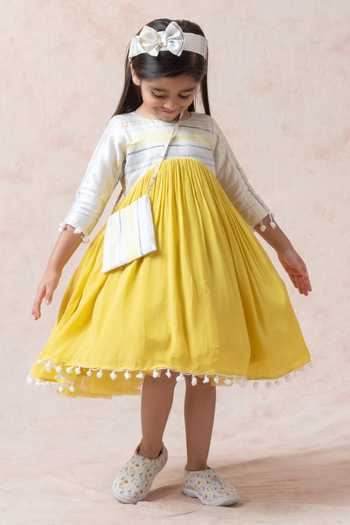 Thetaa Stripe Pattern Flared Dress 