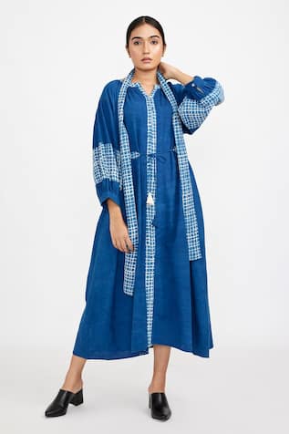 Jayati Goenka Puffed Sleeve Printed Dress 