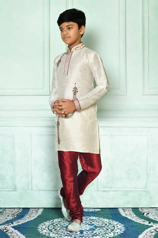 Hand Embroidered Kurta & Churidar Set 