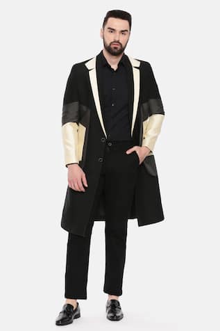 Color Block Trench Jacket For Kids
