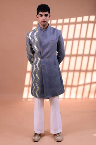 Linen Sherwani With Pants 