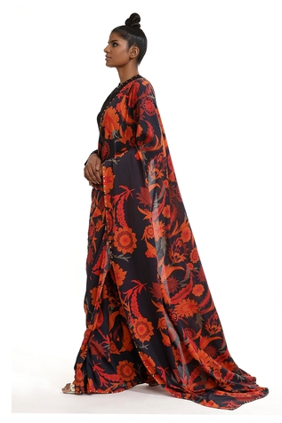 Abraham & Thakore Floral Print Saree