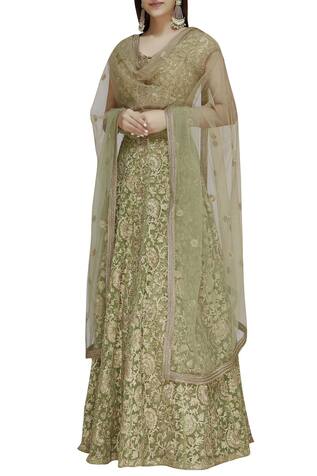 Exclusive Green Art Silk Dori Lehenga Choli : 87640 -