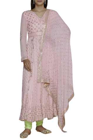 Embroidered Anarkali Set 