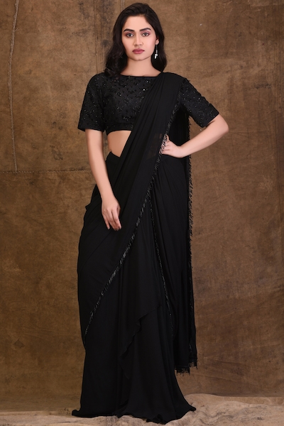 Ariyana Couture Embellished Pre-Draped Saree