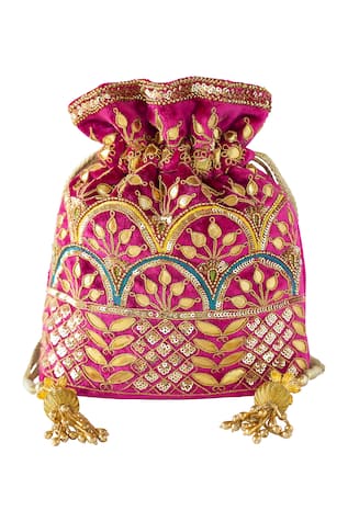 Gota Patti Embellished Potli bag 