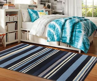 Handcrafted Striped Rug 