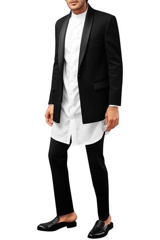 Shawl Lapel Pintuck Suit